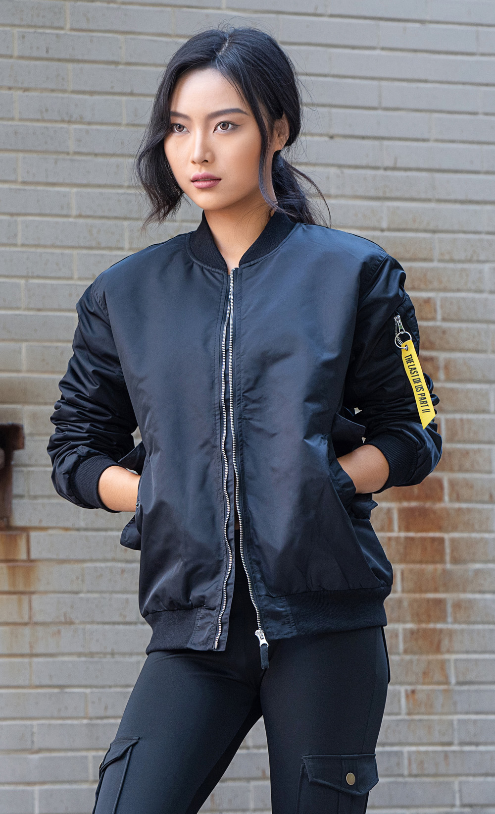 Video Game The Last Of Us Part 2 Abby Black Bomber Jacket