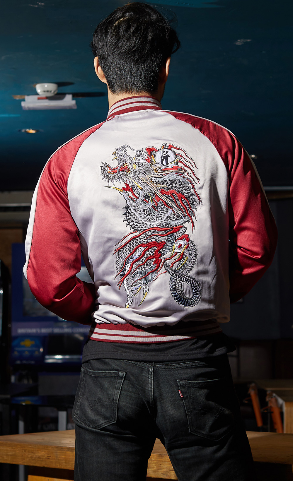 Nuevo señores yakuza Dragon t-shirt-ribbon red