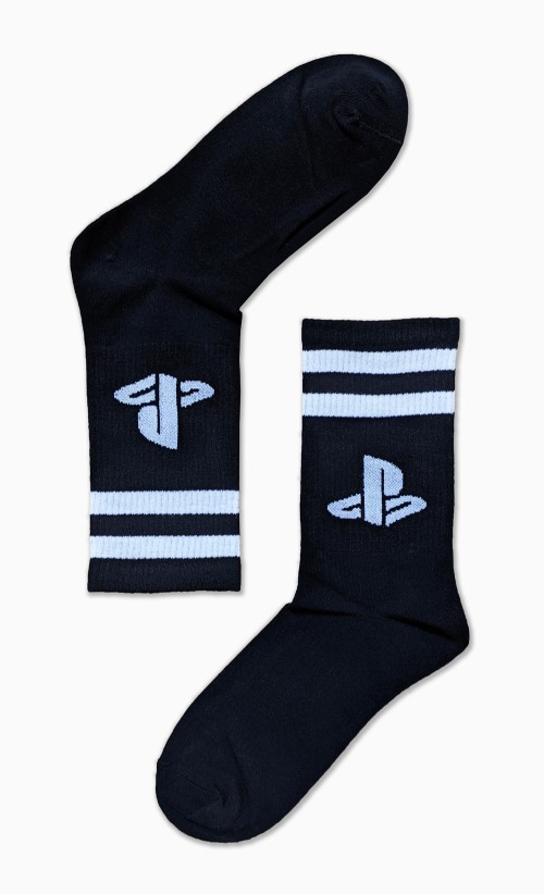 Image of the PlayStation Socks in Black from our PlayStation collection