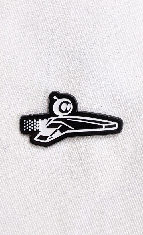 Image of the Captain Astro Enamel pin from our Astro's playroom collection