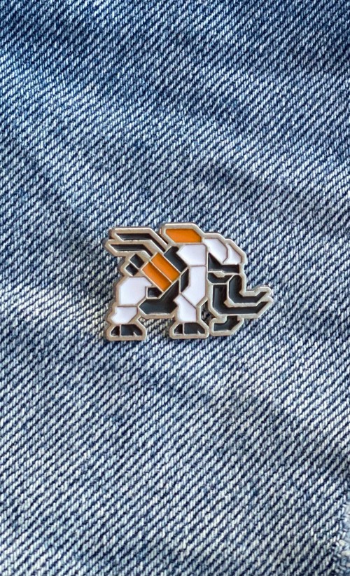 Image of the Tremortusk enamel pin from our Horizon Forbidden West collection