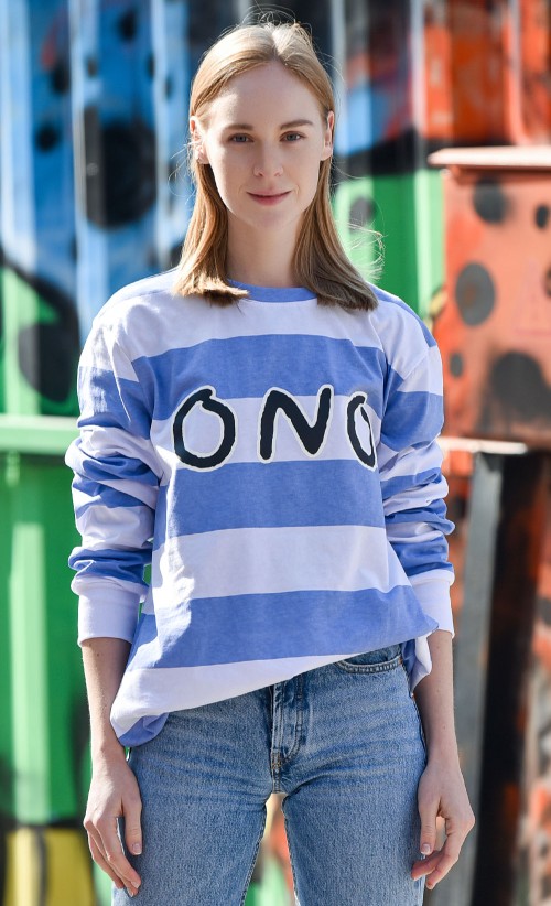 Model wearing the ONO Longsleeve T-Shirt from our Yakuza collection