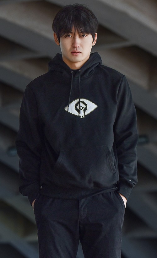 Model wearing the Six Hoodie from our Little Nightmares collection
