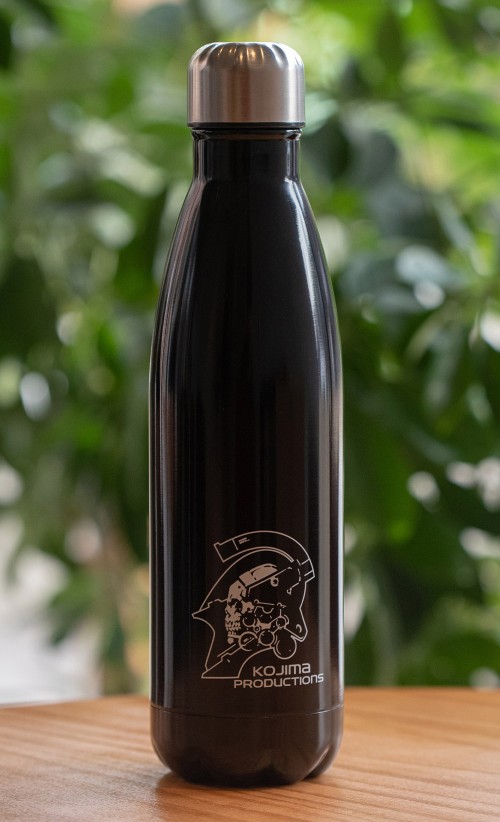 Image of the Kojima Productions Water Bottle in black from our Kojima Productions collection