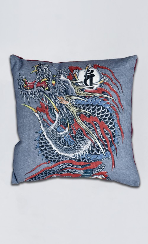 Image of the Kiryu Cushion Cover from our Yakuza collection