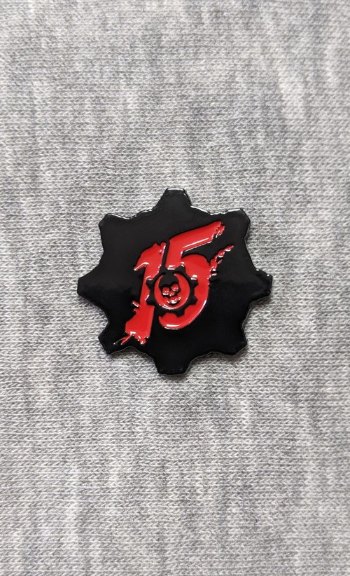 Image of the Gears of War 15th Anniversary Enamel pin from our Gears of War collection