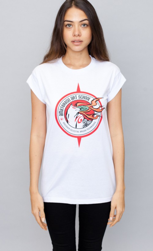 Okami Amaterasu Art School Girly Fit T-Shirt