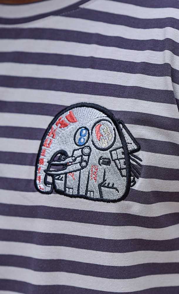 Close up detail on the front print of the Tremortusk T-Shirt from our Horizon Forbidden West collection