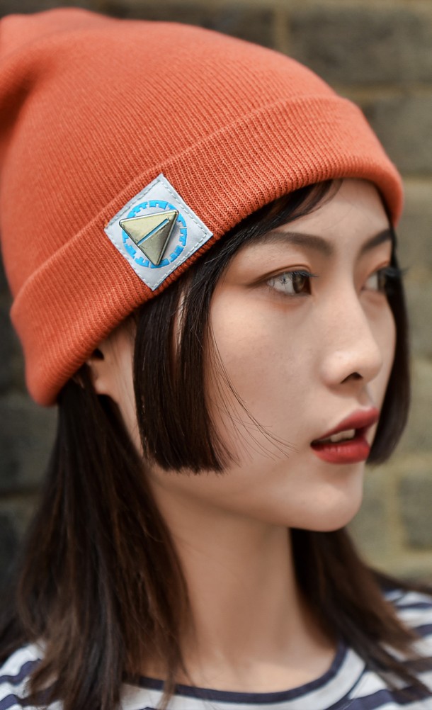 Model wearing the Focus Beanie from our Horizon Forbidden West collection