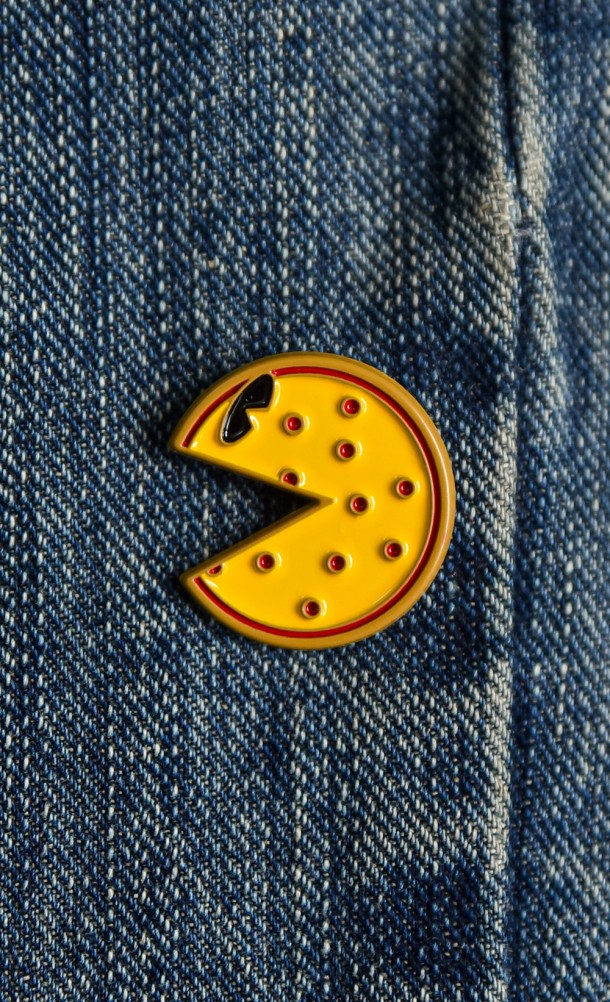 Pac-Man Pizza Enamel Pin