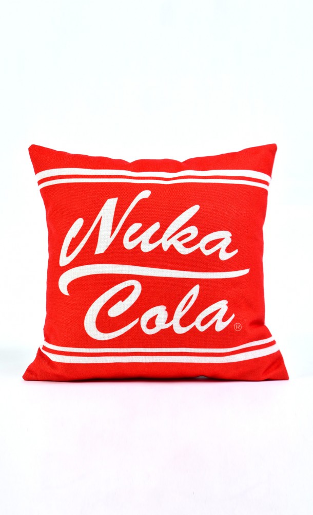Image of the Nuke Cola cushion cover from our Fallout collection