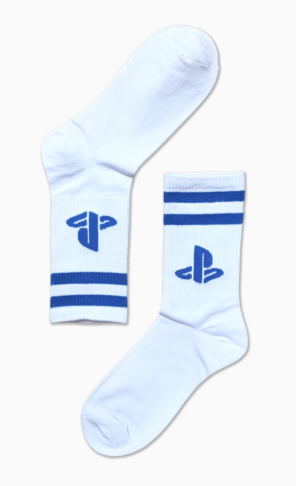 Image of the PlayStation Socks in White from our PlayStation collection