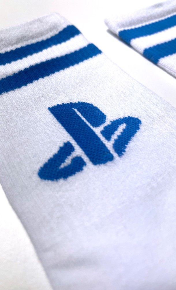 Close up detail on the print of the PlayStation Socks in White from our PlayStation collection