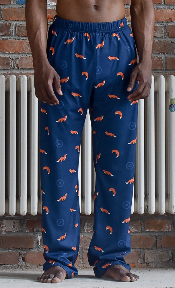 Model wearing the Inari Shrine PJ Bottoms from our Ghost of Tsushima collection