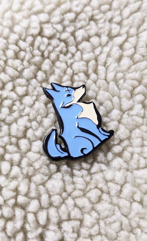 Image of the Palamute Enamel Pin from our Monster Hunter Rise collection