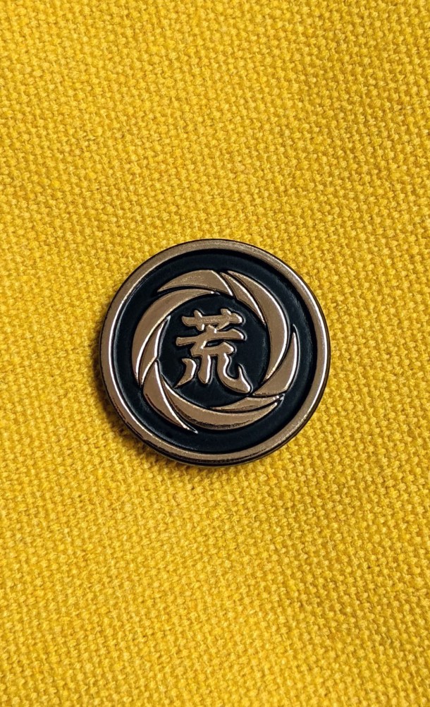 Image of the Arakawa Enamel Pin from our Yakuza Like A Dragon collection
