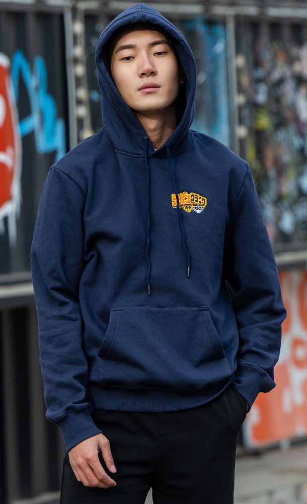 Model wearing the Ratchet & Clank Hoodie from our Ratchet & Clank Collection