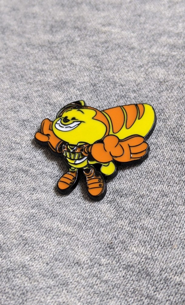 Image of the Ratchet Enamel pin from our Ratchet & Clank collection