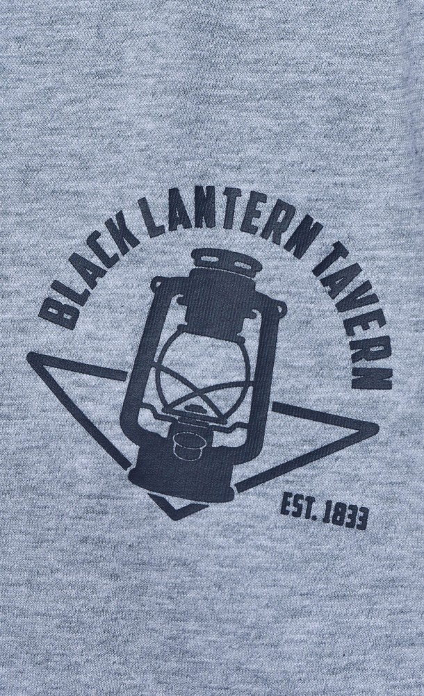 Close up detail on the front print of the Black lantern tavern Long sleeve T-Shirt from our Life is Strange collection