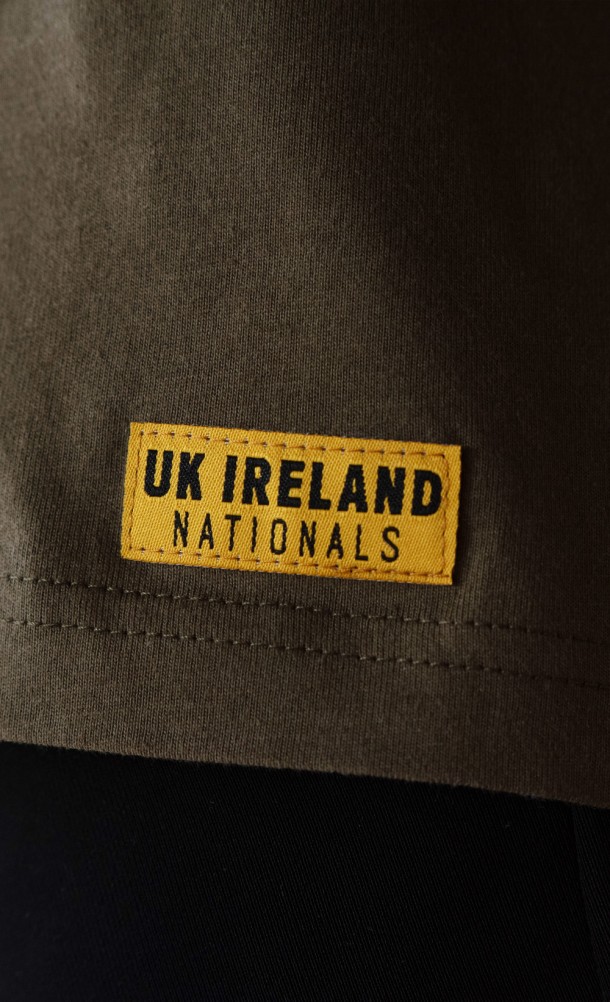 Close up detail of the patch on the 6 siege nationals T-shirt from our 6 siege collection