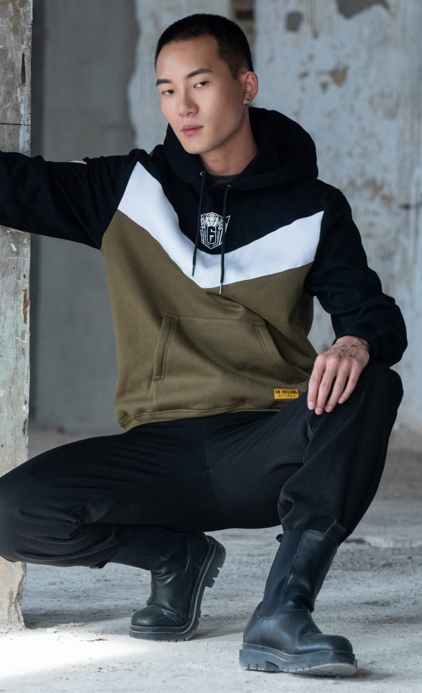 Model is wearing the 6 siege nationals hoodie form our 6 siege collection