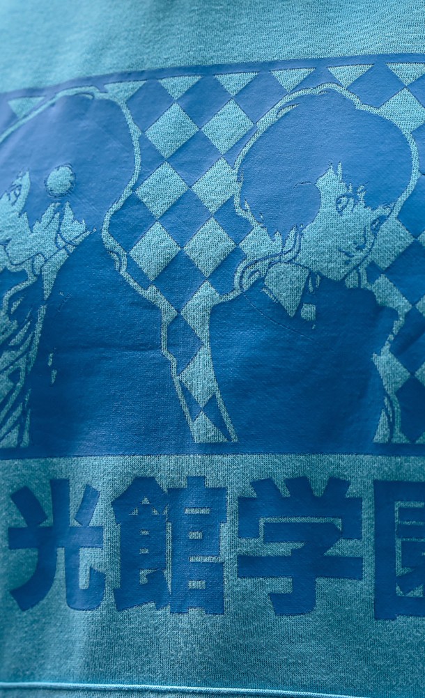 Close up detail on the front print of the Persona 3 Hoodie from our Persona 25th Anniversary collection