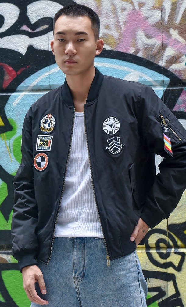 Model is wearing the Persona 25th Anniversary Bomber jacket from our Persona 25th Anniversary collection