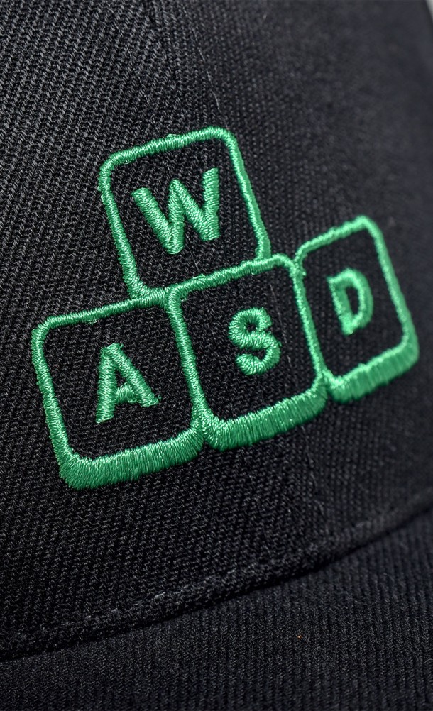 Close up detail on the WASD Cap from our WASD collection