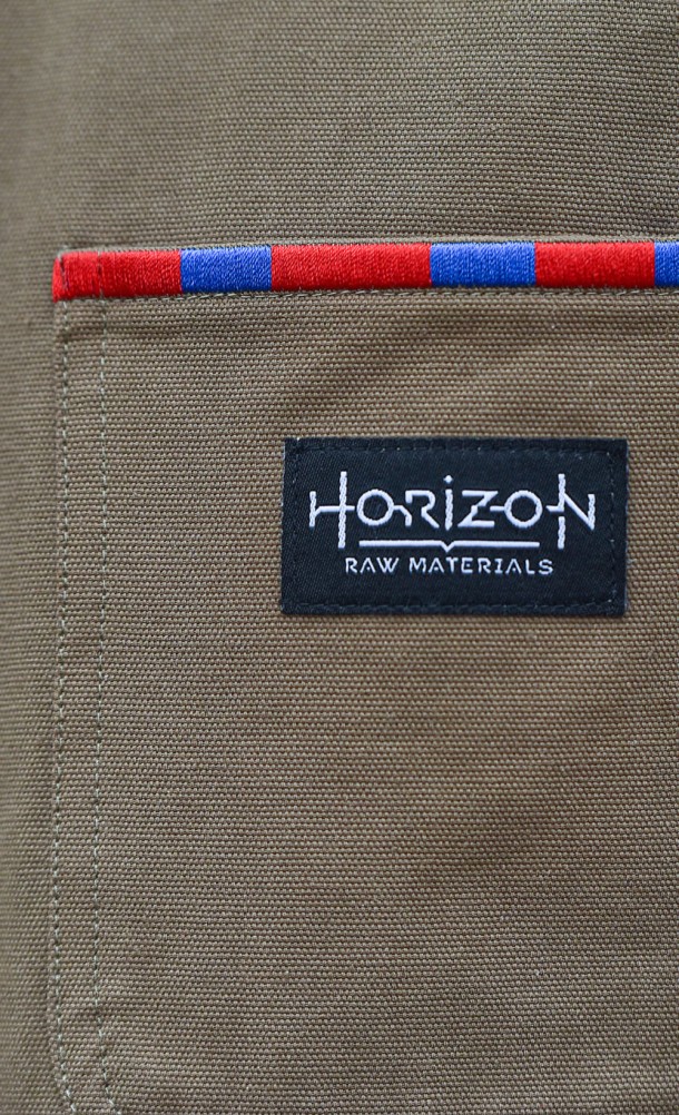 Chest detail on the Aloy chore jacket from our Horizon Forbidden West collection