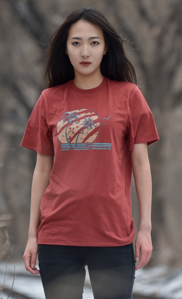 Model wearing the Ellie t-shirt from our official The Last Of Us collection