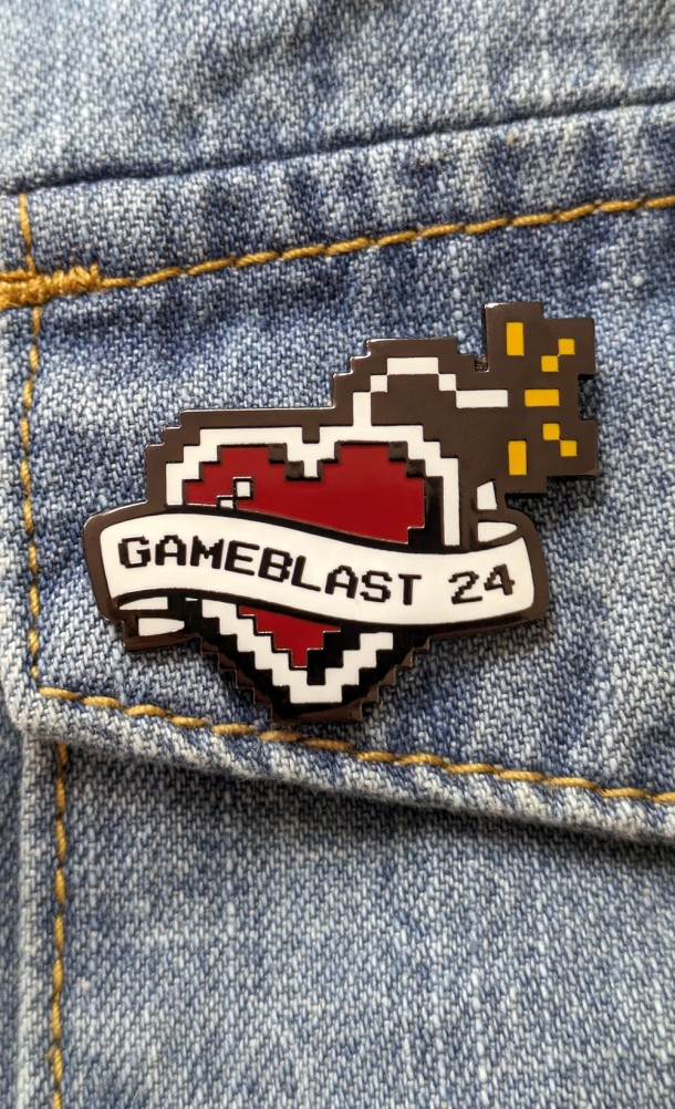 GameBlast24 Insert Coin Pin Badge